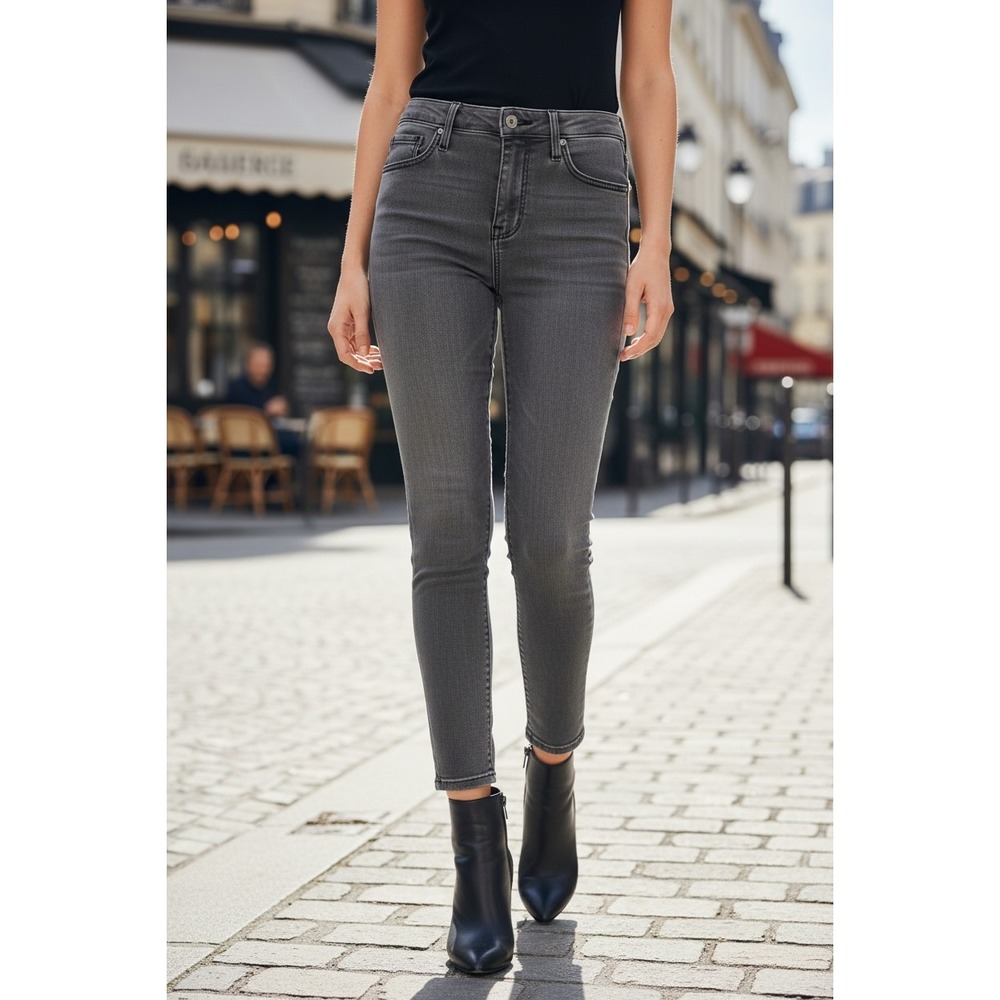 L AGENCE NWOT Margot Skinny High Rise Cast Iron Gray Wash Jeans‎ 26x26 $265